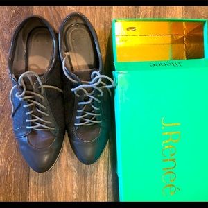 Women Tie Loafer Lace Up Casual Shoe Size 12 Gray